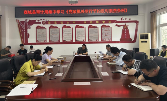 商城县审计局专题学习新修订的《党政机关厉行节约反对浪费条例》