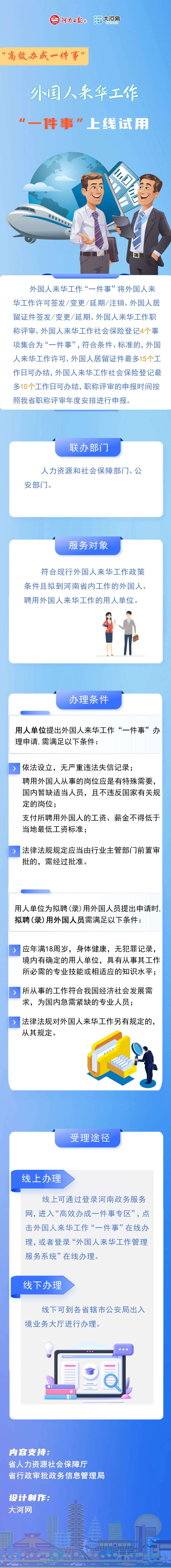 高效办成一件事丨外国人来华工作“一件事”上线试用
