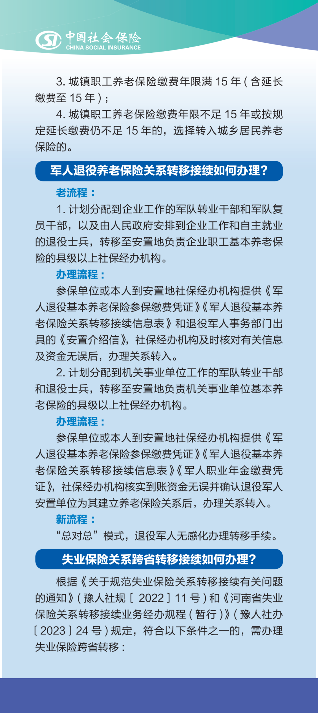 社会保险公共业务政策解答