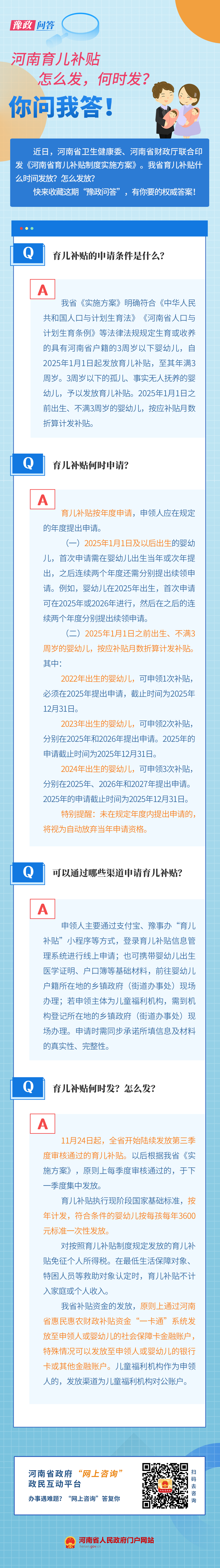 你关心的育儿补贴发放问题，权威解答来了→