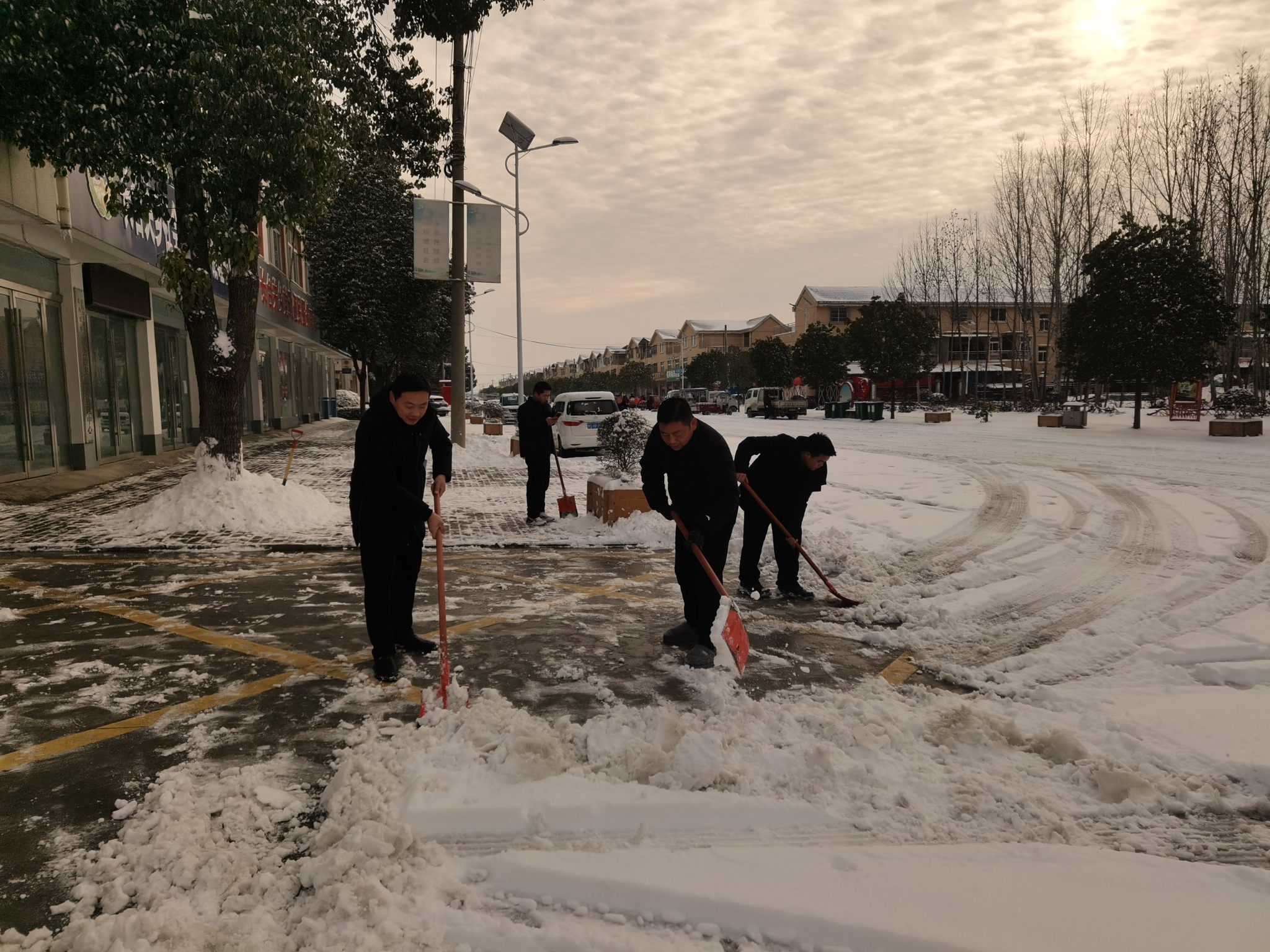 长台关乡吹响清雪保畅“集结号”