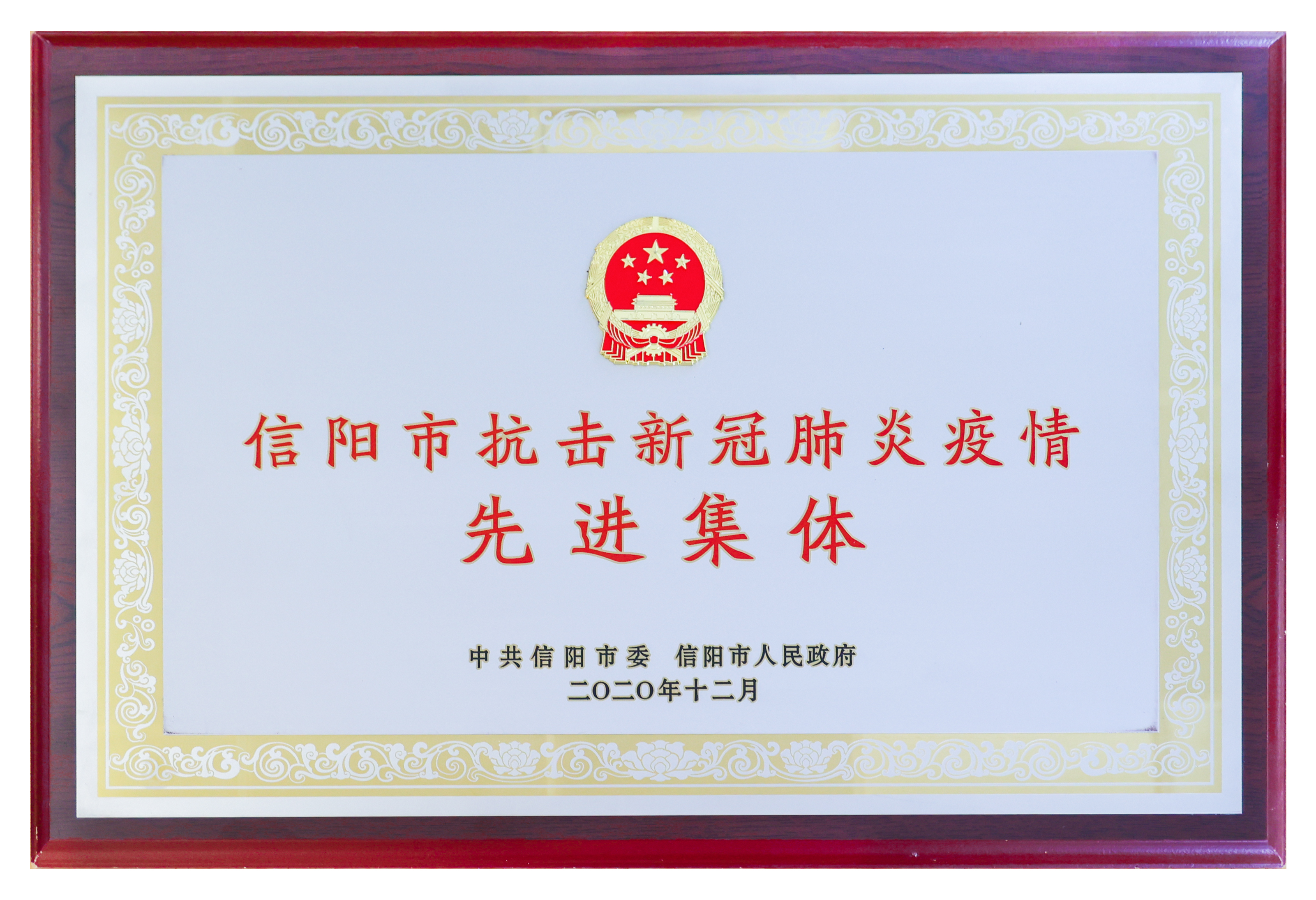 信阳市抗击新冠肺炎疫情先进集体
